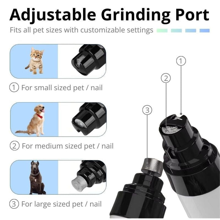 2 - Speed Electric Nail Grinder for Dogs & Cats - Medium to Large Pet Claw Trimmer - Dog Nail Grinder - EliteTrim