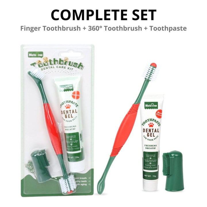 360° Cat & Dog Toothbrush Kit - Dog Toothbrush - EliteTrim