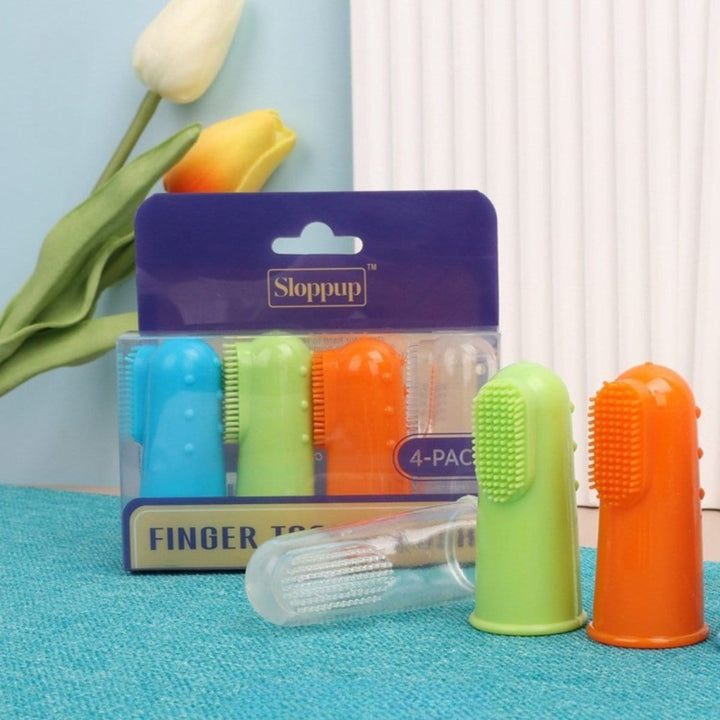 4 - Pack Dog & Cat Finger Toothbrush - Dog Toothbrush - EliteTrim