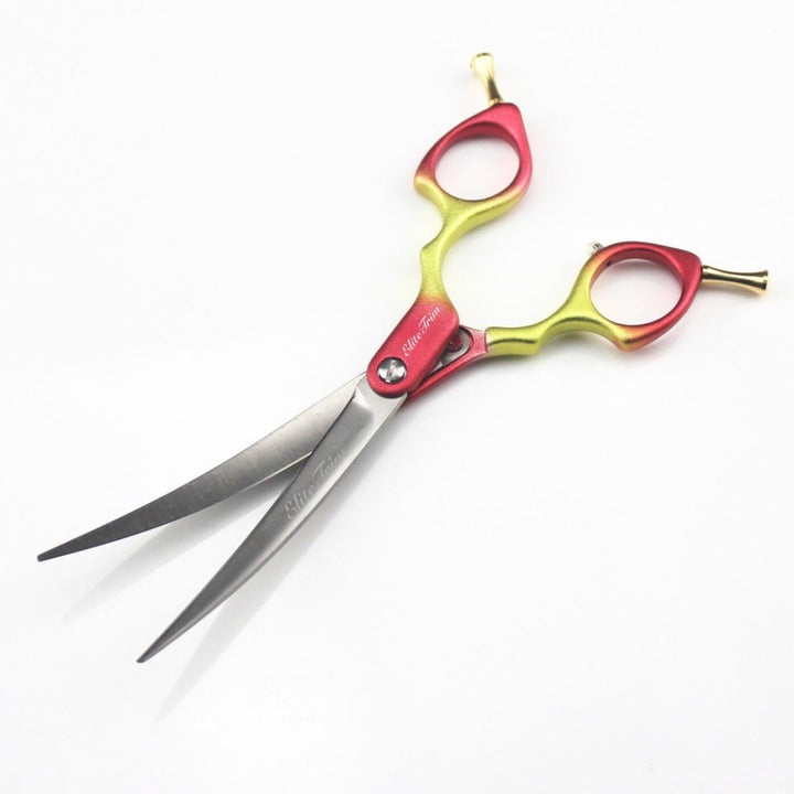 6.5" RainbowX Curved Dog Grooming Shears - Dog Grooming Scissors - EliteTrim