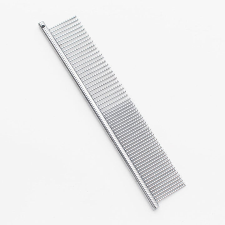 7.5" Dog Grooming Comb – Japanese Stainless Steel, Straight & Curved Options - Dog Comb - EliteTrim