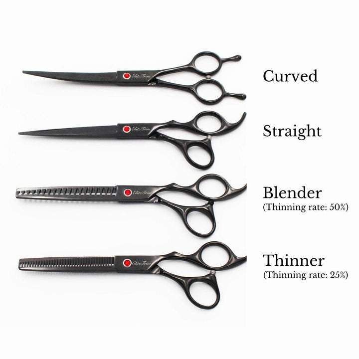 7" Pro 6 - in - 1 Dog Grooming Scissors Kit - Dog Grooming Scissors - EliteTrim