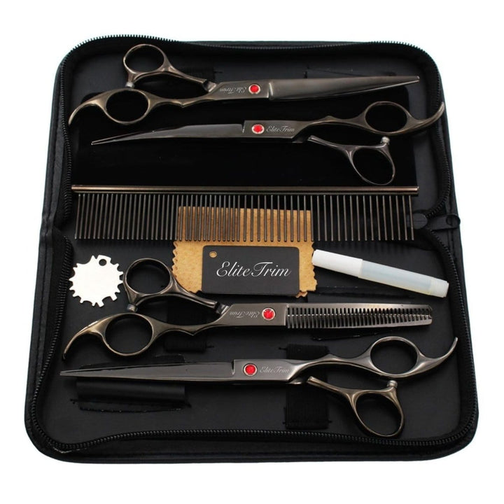 7" First Snip Essentials Kit For Home Grooming - Dog Grooming Scissors - EliteTrim
