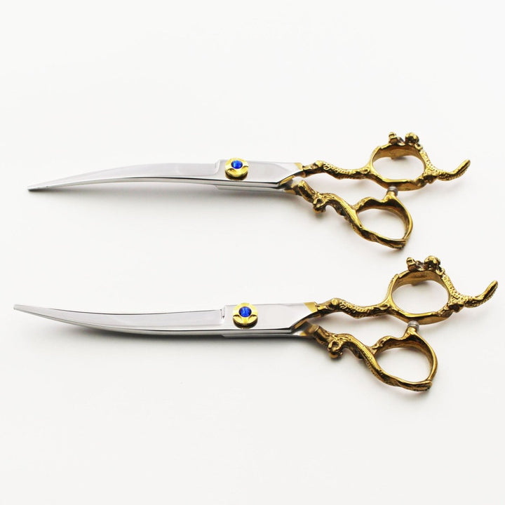7” Imperial Dragon Curved Scissors (Shears) - Dog Grooming Scissors - EliteTrim