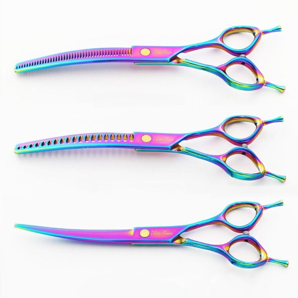 7" Nebula Thinning Scissors (Shears) Left - Handed - Dog Grooming Scissors - EliteTrim