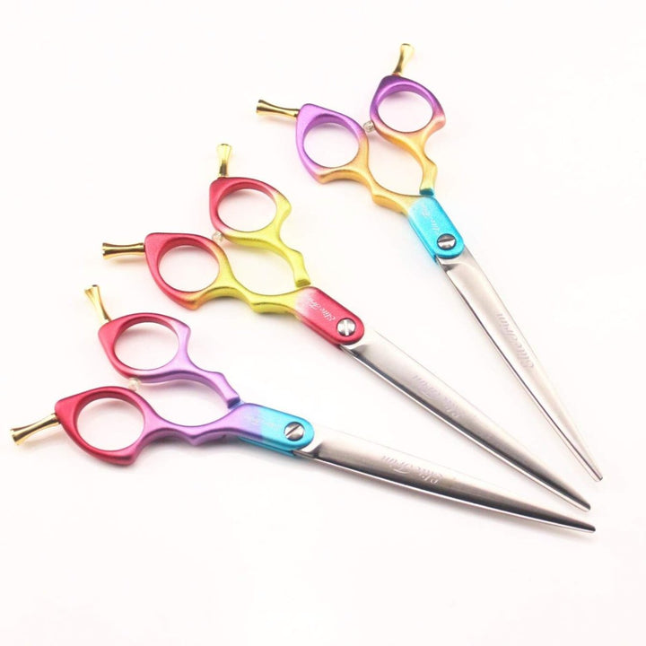 7.5" RainbowX Straight Dog Grooming Shears - Dog Grooming Scissors - EliteTrim