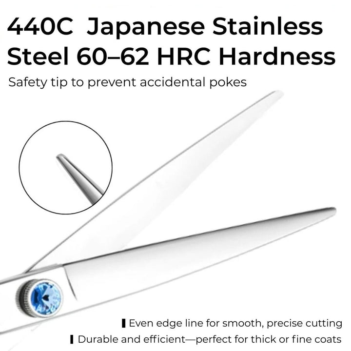 7"/7.5"/8" 440C Gemstone Pro Series Scissors (Shears) - Dog Grooming Scissors - EliteTrim