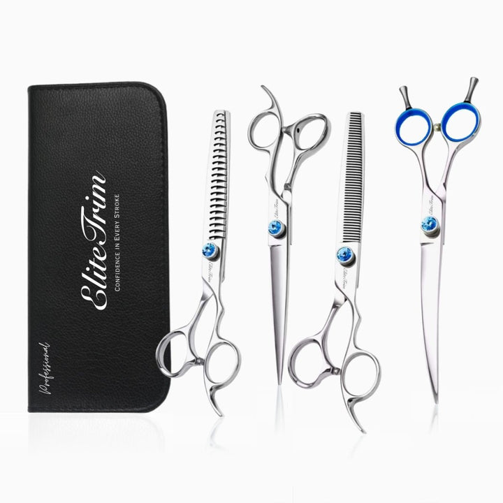 7"/7.5"/8" 440C Gemstone Pro Series Scissors (Shears) - Dog Grooming Scissors - EliteTrim