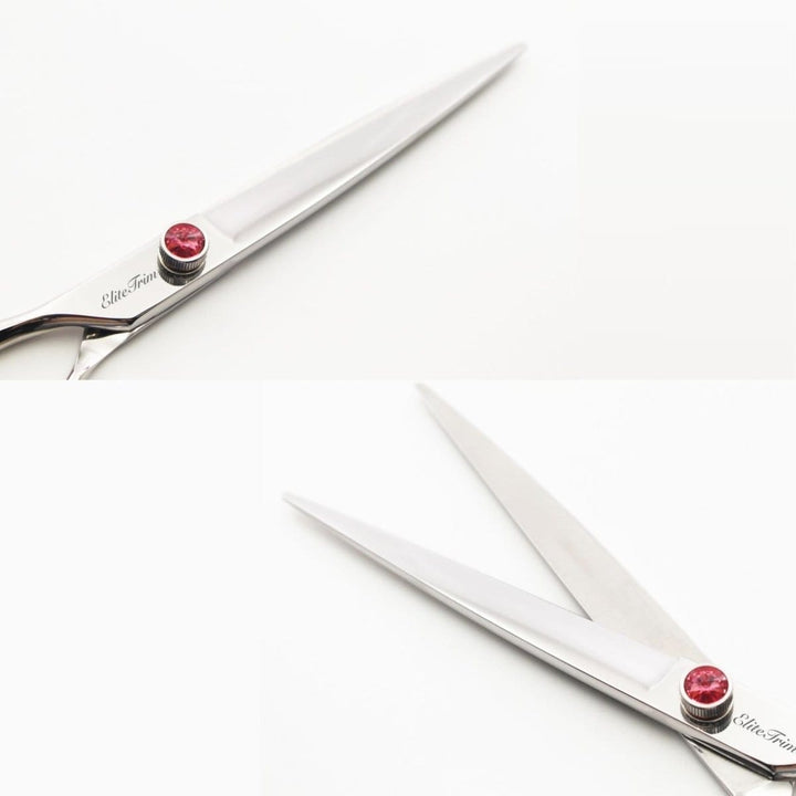 7.5" AeroGlide 440C Straight Grooming Shears for Dogs - Dog Grooming Scissors - EliteTrim