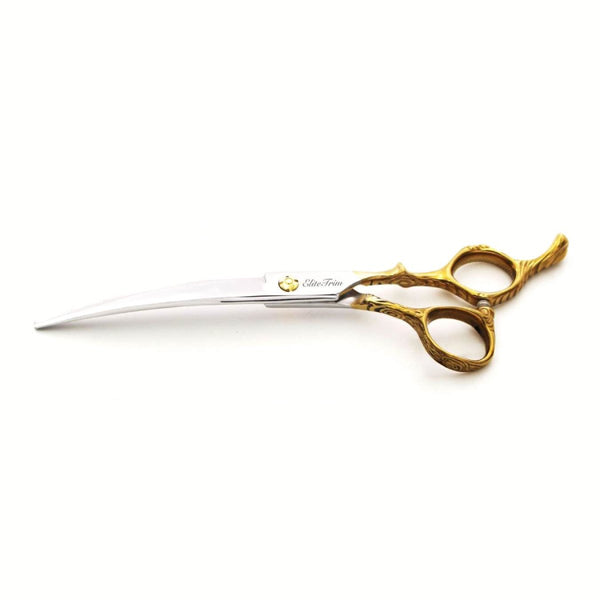 Bamboo Whisper™ | 7.0" Curved Shears - Dog Grooming Scissors - EliteTrim Grooming