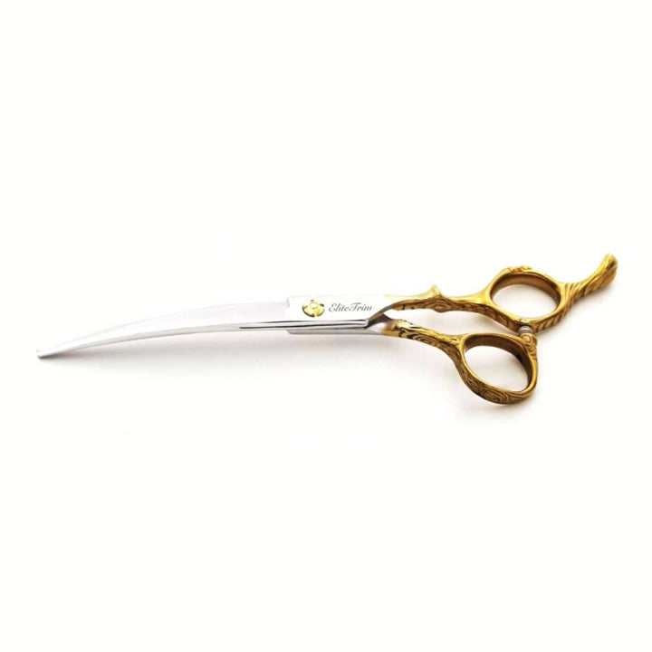 Bamboo Whisper™ | 7.0" Curved Shears - Dog Grooming Scissors - EliteTrim Grooming