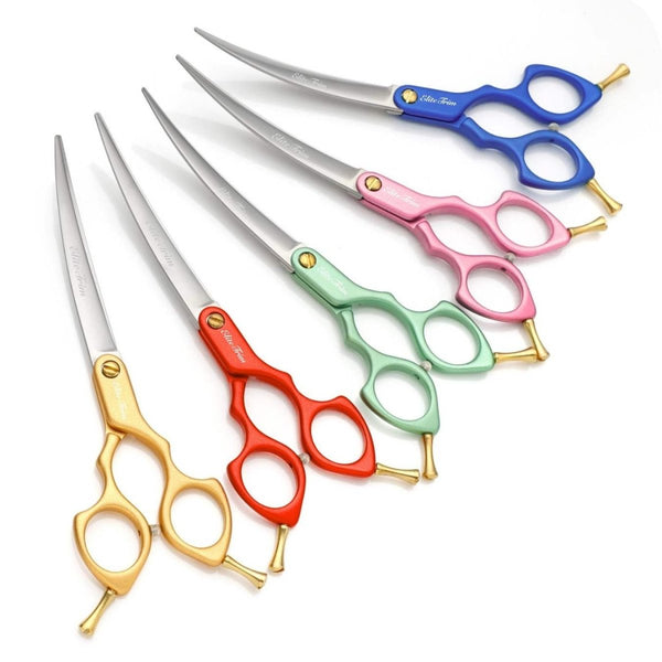 CandyBoom™ Series | 6.0" Superlight Curved Shears - Dog Grooming Scissors - EliteTrim Grooming
