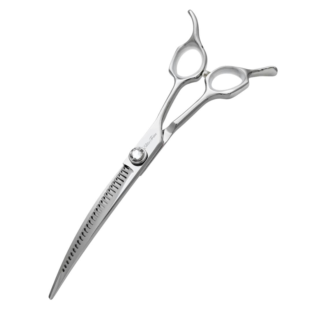 Magic Tip Curved Chunker dog grooming Shears Hikari 7