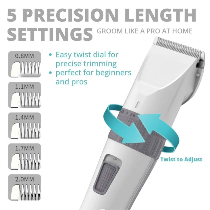 D6 Cordless Pet Clipper | Fine‑Tuning Blade - Dog Hair Clipper - EliteTrim Grooming