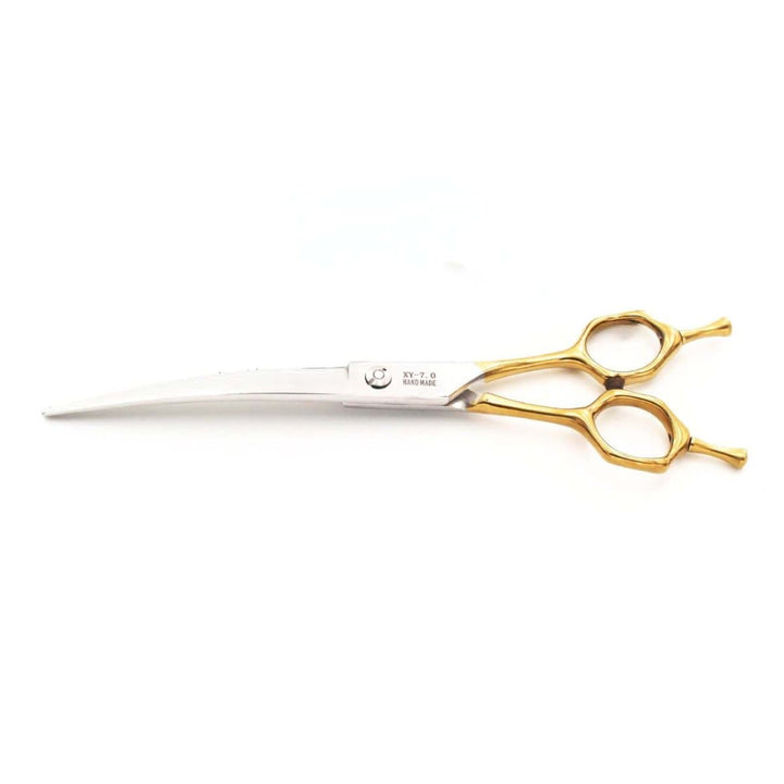 Double - Tail™ | 7.0" Curved Shears - Dog Grooming Scissors - EliteTrim Grooming