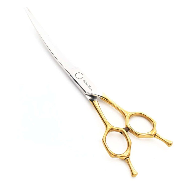 Double - Tail™ | 7.0" Curved Shears - Dog Grooming Scissors - EliteTrim Grooming