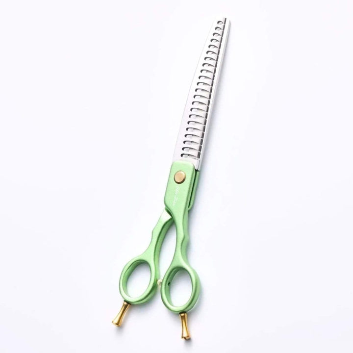 ElitePop™ | 7.25″ Curved Blender (Chunker) - Dog Grooming Scissors - EliteTrim Grooming