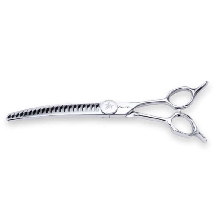 7.0″ EliteStar™ VG10 Curved Blender for Dog Grooming - Dog Grooming Scissors - EliteTrim