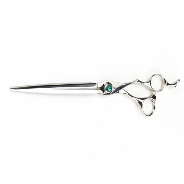 7.5" Emerald Flow Straight Grooming Shears for Dogs - Dog Grooming Scissors - EliteTrim