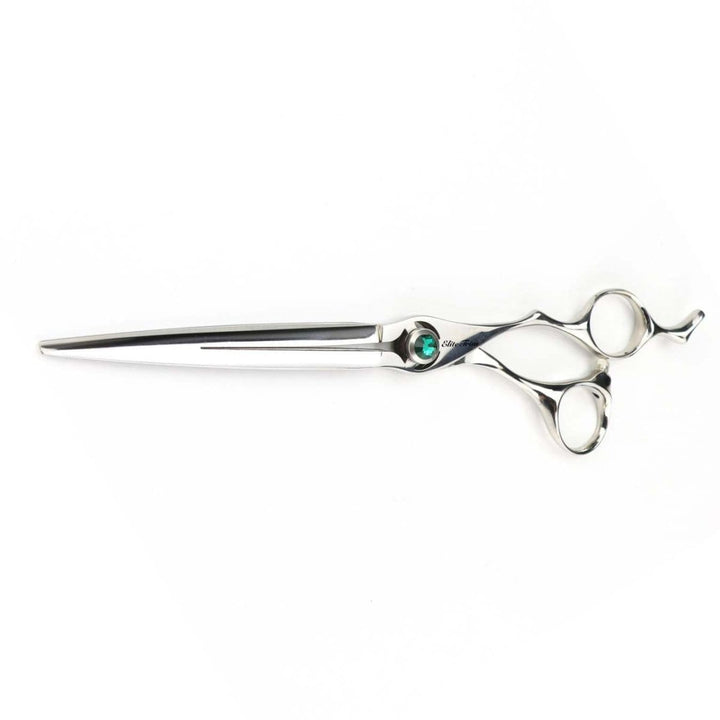 7.5" Emerald Flow Straight Grooming Shears for Dogs - Dog Grooming Scissors - EliteTrim
