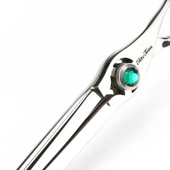 7.5" Emerald Flow Straight Grooming Shears for Dogs - Dog Grooming Scissors - EliteTrim