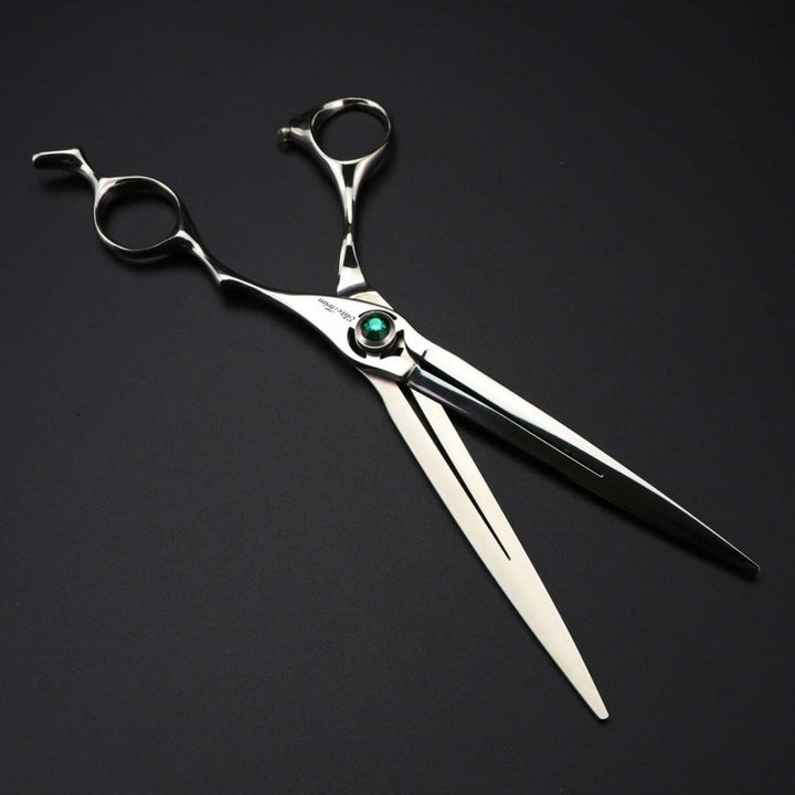 7.5" Emerald Flow Straight Grooming Shears for Dogs - Dog Grooming Scissors - EliteTrim