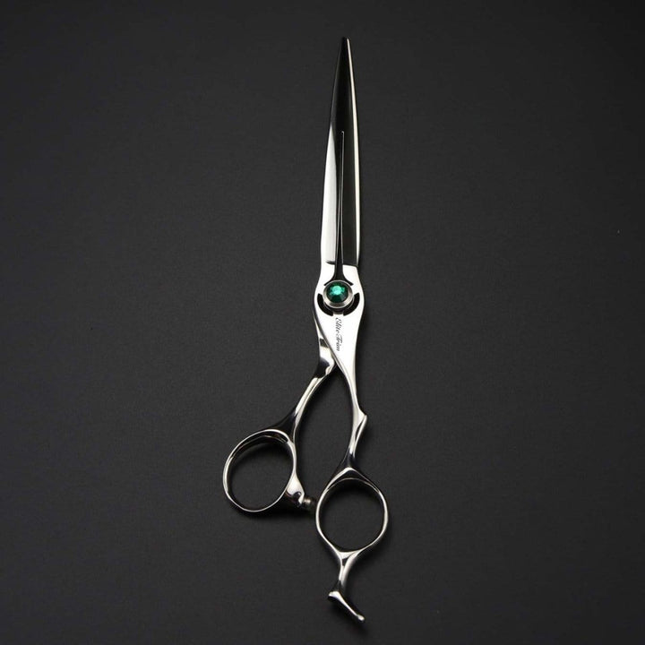 7.5" Emerald Flow Straight Grooming Shears for Dogs - Dog Grooming Scissors - EliteTrim