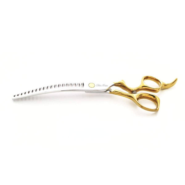ErgoFlow™ | 7.0" Curved Blender (Chunker) - Dog Grooming Scissors - EliteTrim Grooming