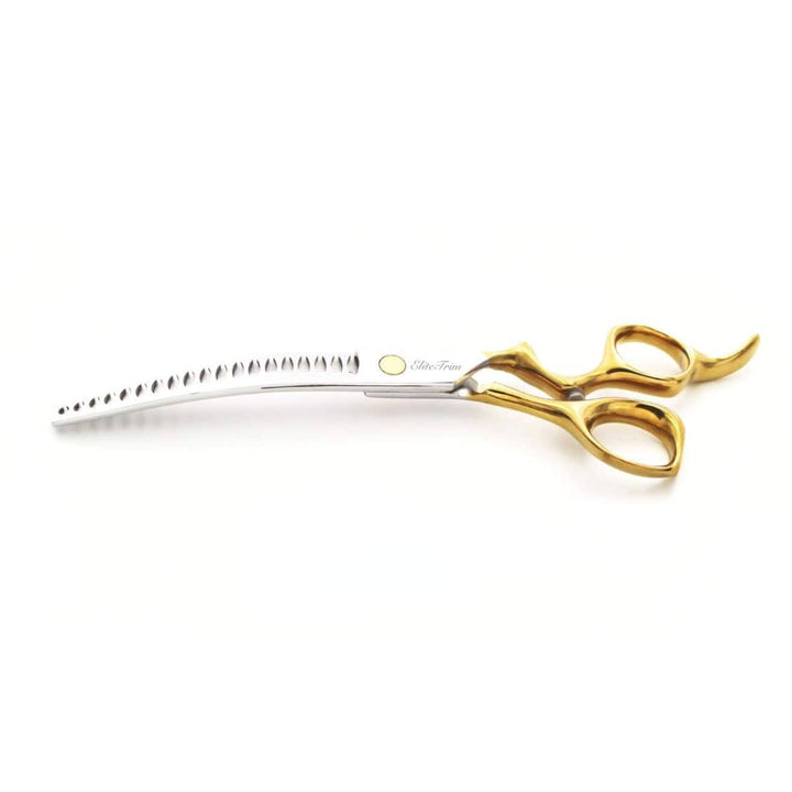 ErgoFlow™ | 7.0" Curved Blender (Chunker) - Dog Grooming Scissors - EliteTrim Grooming