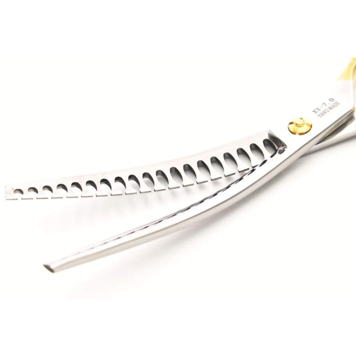 ErgoFlow™ | 7.0" Curved Blender (Chunker) - Dog Grooming Scissors - EliteTrim Grooming