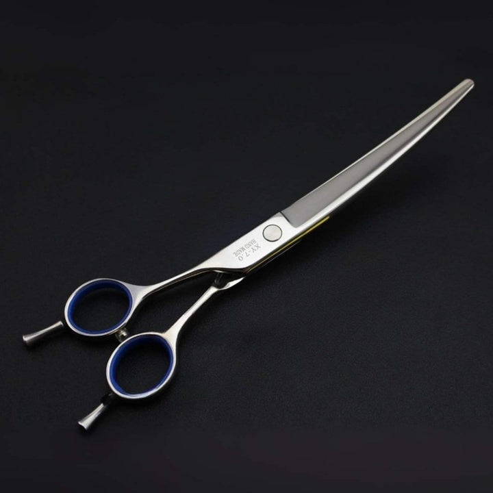 Gemstone Pro™ | 7.0″ Curved Shears | Left - Handed - Dog Grooming Scissors - EliteTrim Grooming