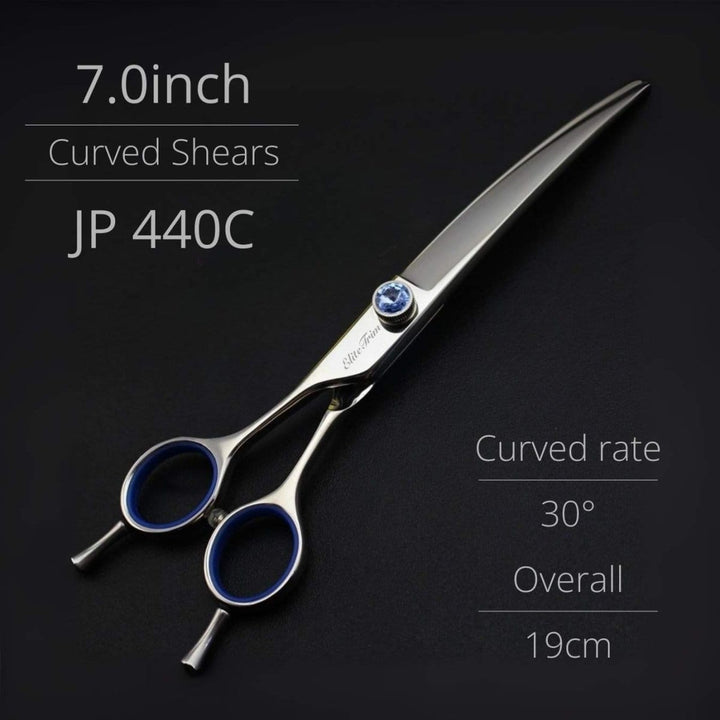 Gemstone Pro™ | 7.0″ Shears Kit | Left - Handed - Dog Grooming Scissors - EliteTrim Grooming