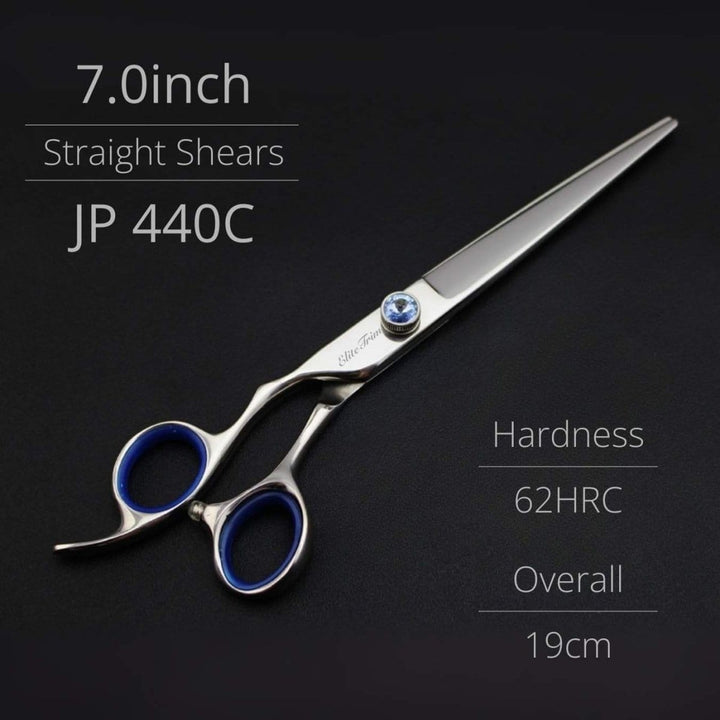 Gemstone Pro™ | 7.0″ Shears Kit | Left - Handed - Dog Grooming Scissors - EliteTrim Grooming