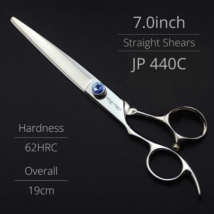 Gemstone Pro™ | 7.0″ Straight Shear | Left - Handed - Dog Grooming Scissors - EliteTrim Grooming