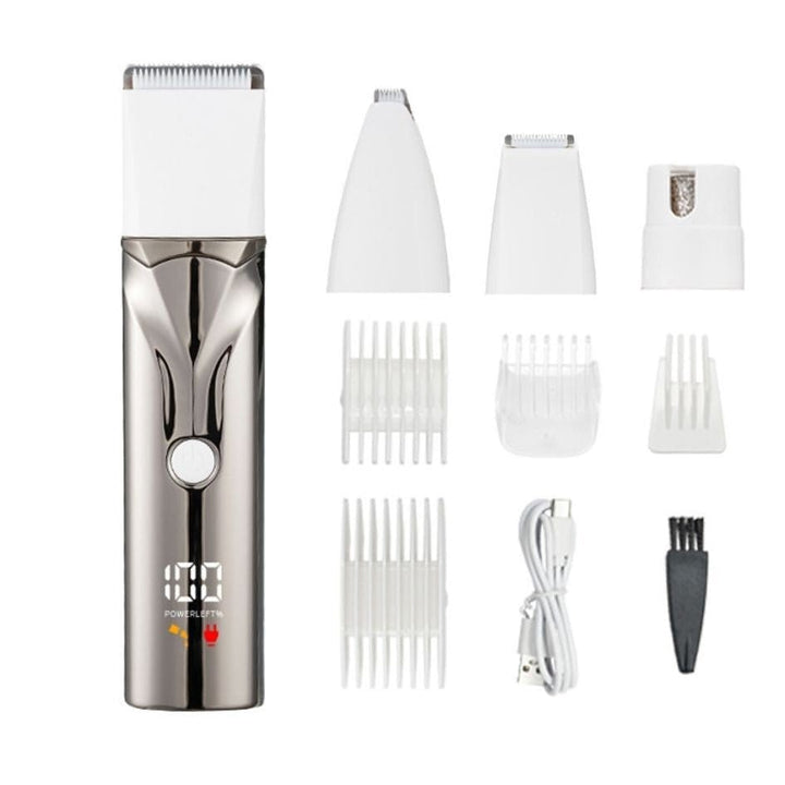 GentleGroom 4 - in - 1 Dog Clipper Set – Clippers, Trimmers & Nail Grinder in One - Dog Hair Clipper - EliteTrim