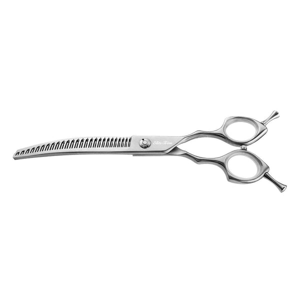 GhostCut™ | 7.5″ Curved Blender (Chunker) - Dog Grooming Scissors - EliteTrim Grooming