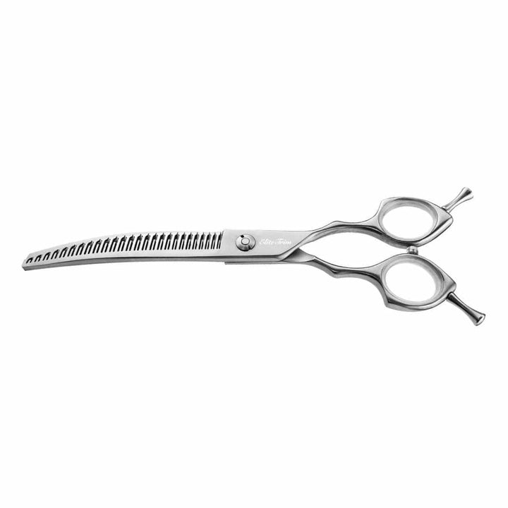 GhostCut™ | 7.5″ Curved Blender (Chunker) - Dog Grooming Scissors - EliteTrim Grooming