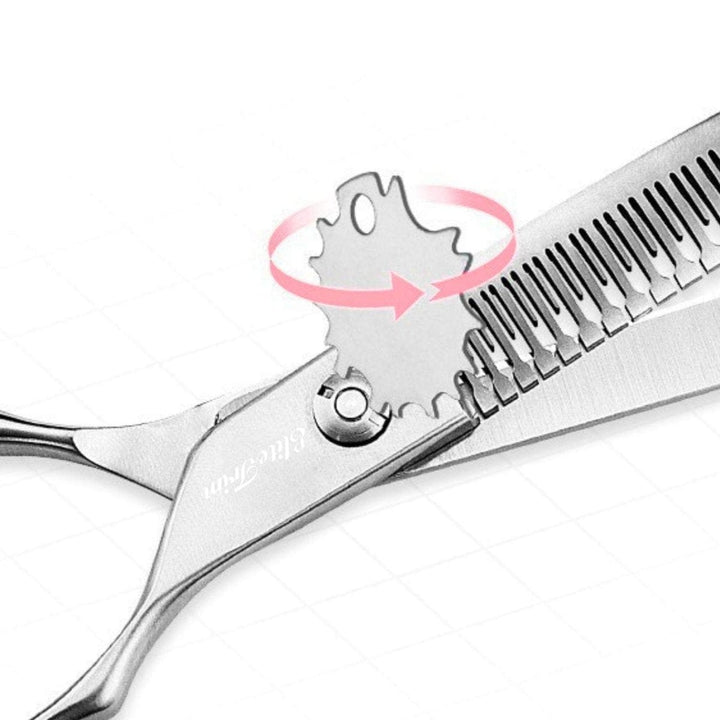 GhostCut™ | 7.5″ Curved Blender (Chunker) - Dog Grooming Scissors - EliteTrim Grooming