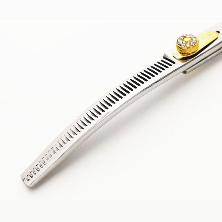 7" Golden Luxe - Thinner & Blender - Dog Grooming Scissors - EliteTrim