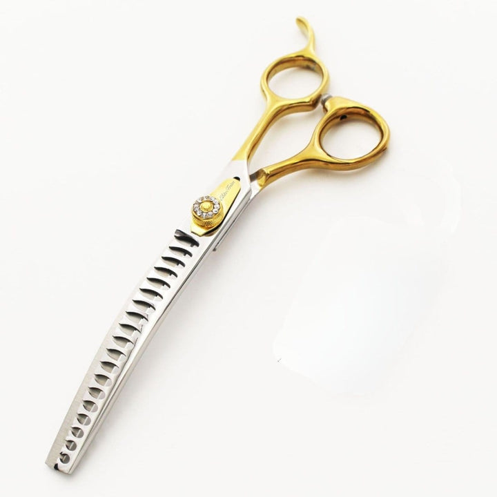 7" Golden Luxe - Thinner & Blender - Dog Grooming Scissors - EliteTrim