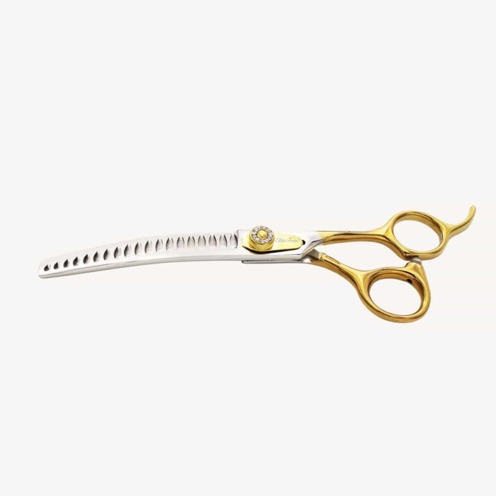 7" Golden Luxe - Thinner & Blender - Dog Grooming Scissors - EliteTrim