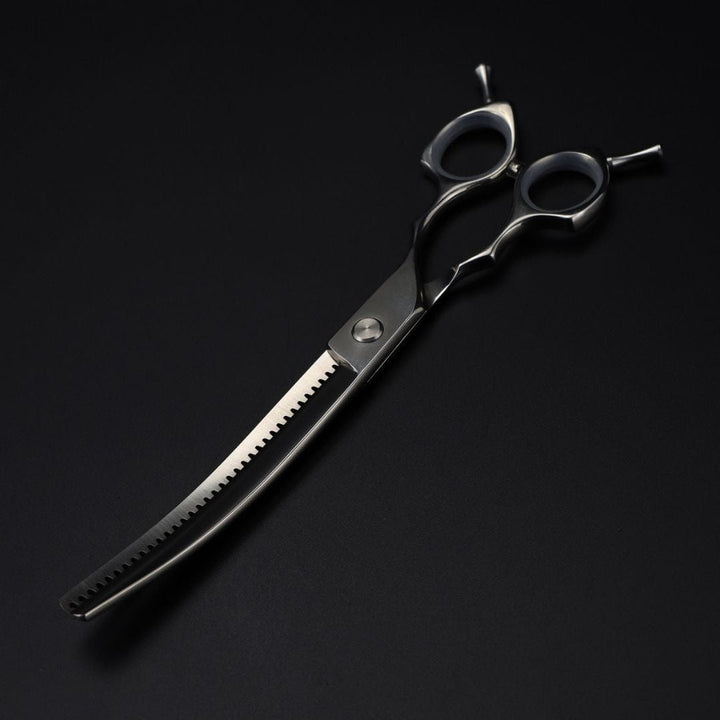 7.5" Grace Series 440C Curved Blender & Thinner - Dog Grooming Scissors - EliteTrim