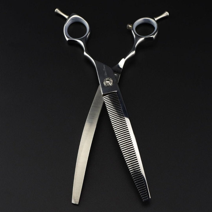7.5" Grace Series 440C Curved Blender & Thinner - Dog Grooming Scissors - EliteTrim