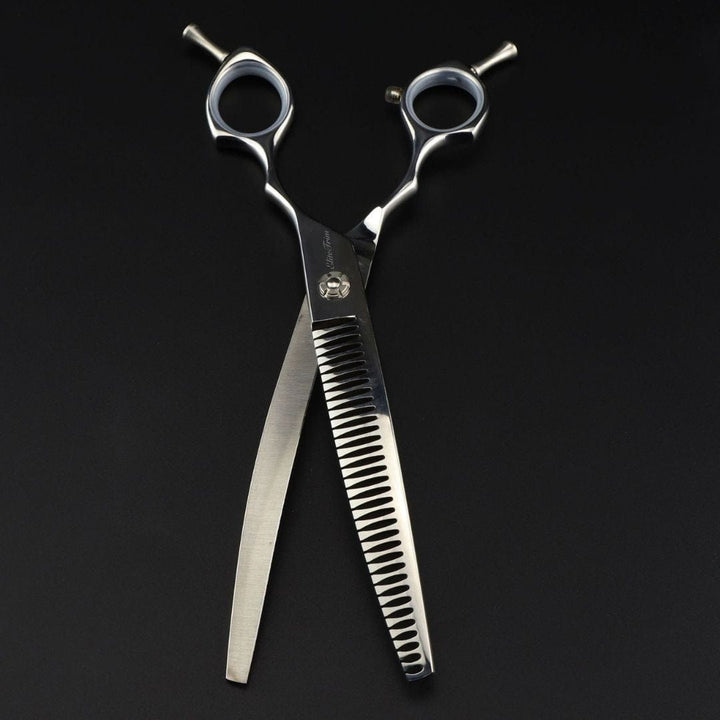 7.5" Grace Series 440C Curved Blender & Thinner - Dog Grooming Scissors - EliteTrim