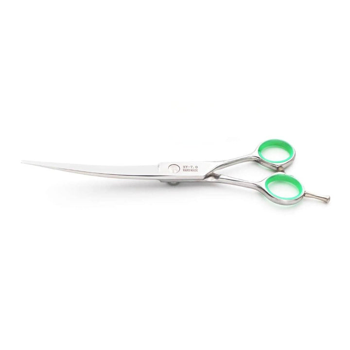 Green‑Gem™ | 7.0" Curved Shears - Dog Grooming Scissors - EliteTrim Grooming