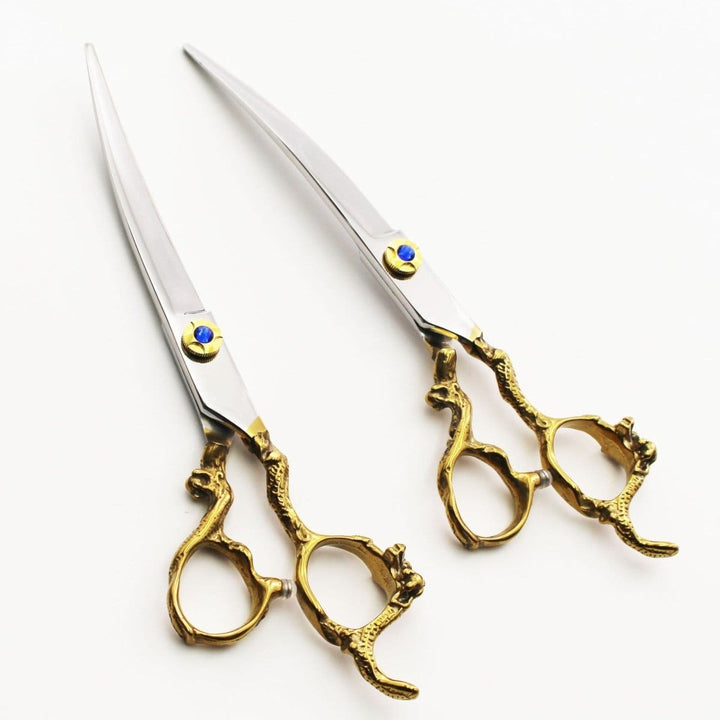 7” Imperial Dragon Curved Scissors (Shears) - Dog Grooming Scissors - EliteTrim
