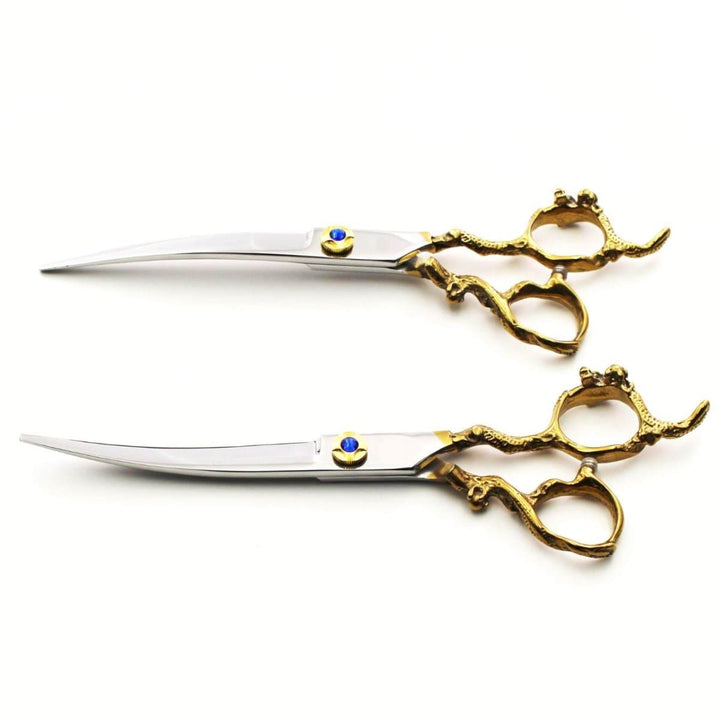 Imperial Dragon™ | 7.0” Curved Shears - Dog Grooming Scissors - EliteTrim Grooming