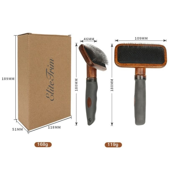 Japanese Hardwood Slicker Brush for Dogs - Dog Brush - EliteTrim