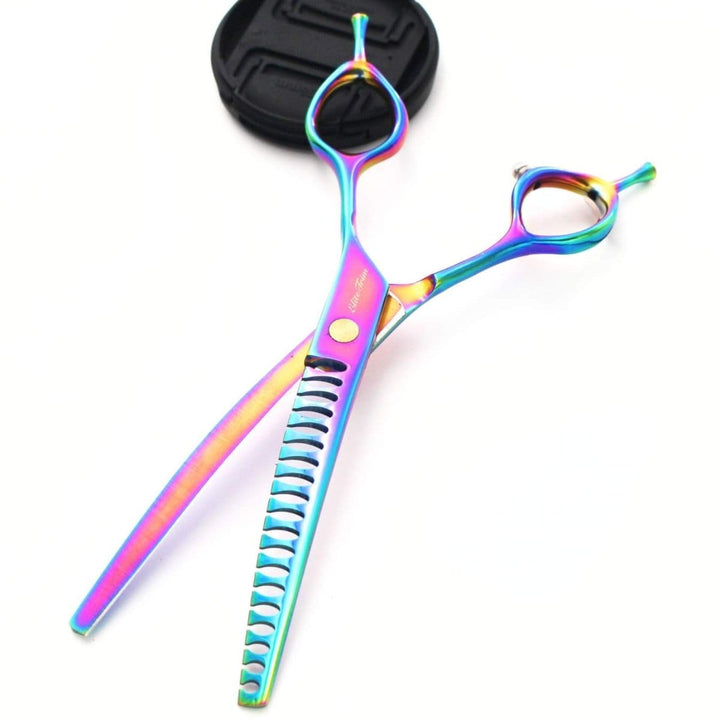 Nebula™ | 7.0" Curved Blender (Chunker) - Dog Grooming Scissors - EliteTrim Grooming