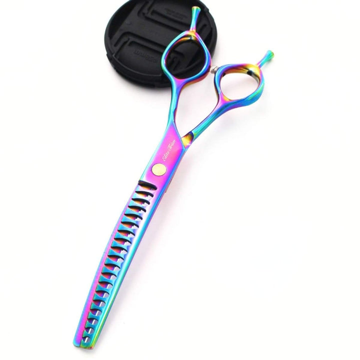 Nebula™ | 7.0" Curved Blender (Chunker) - Dog Grooming Scissors - EliteTrim Grooming
